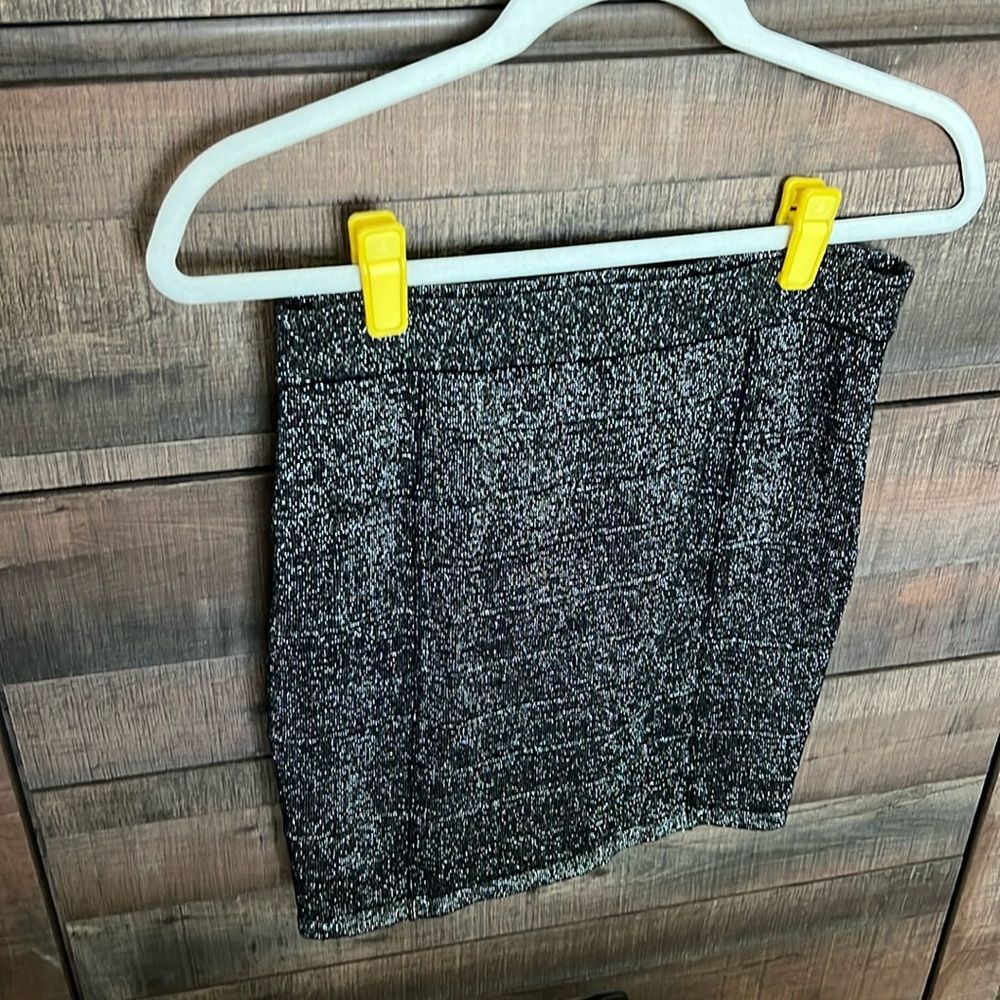 Sparkly Stretch Mini Skirt, Size M